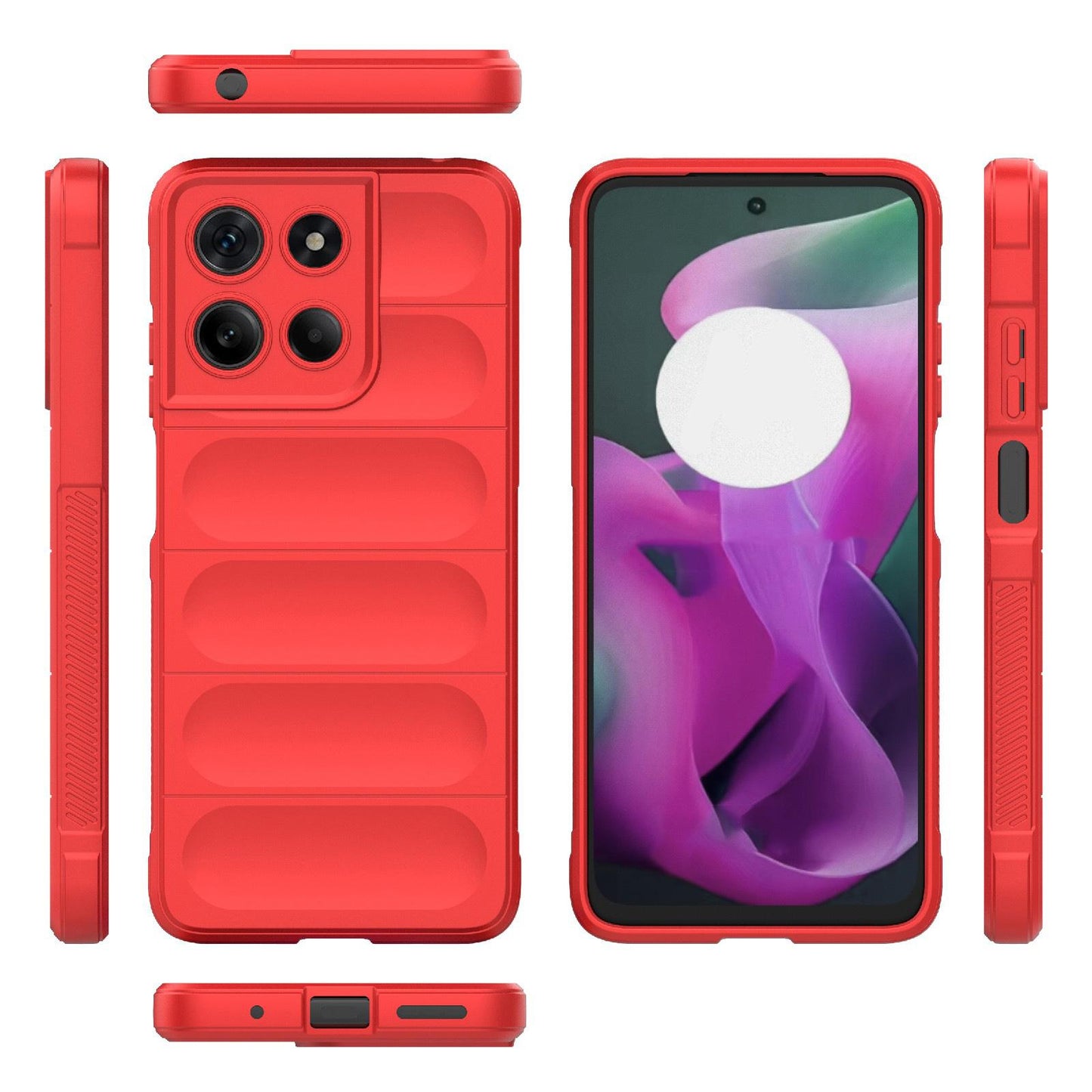Motorola Moto G15 4G Magic Shield TPU + Flannel Protective Phone Case Cover, Shockproof Scratch Resistant