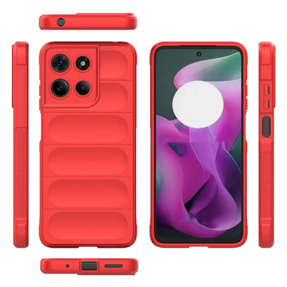Motorola Moto G15 4G Magic Shield TPU + Flannel Protective Phone Case Cover, Shockproof Scratch Resistant