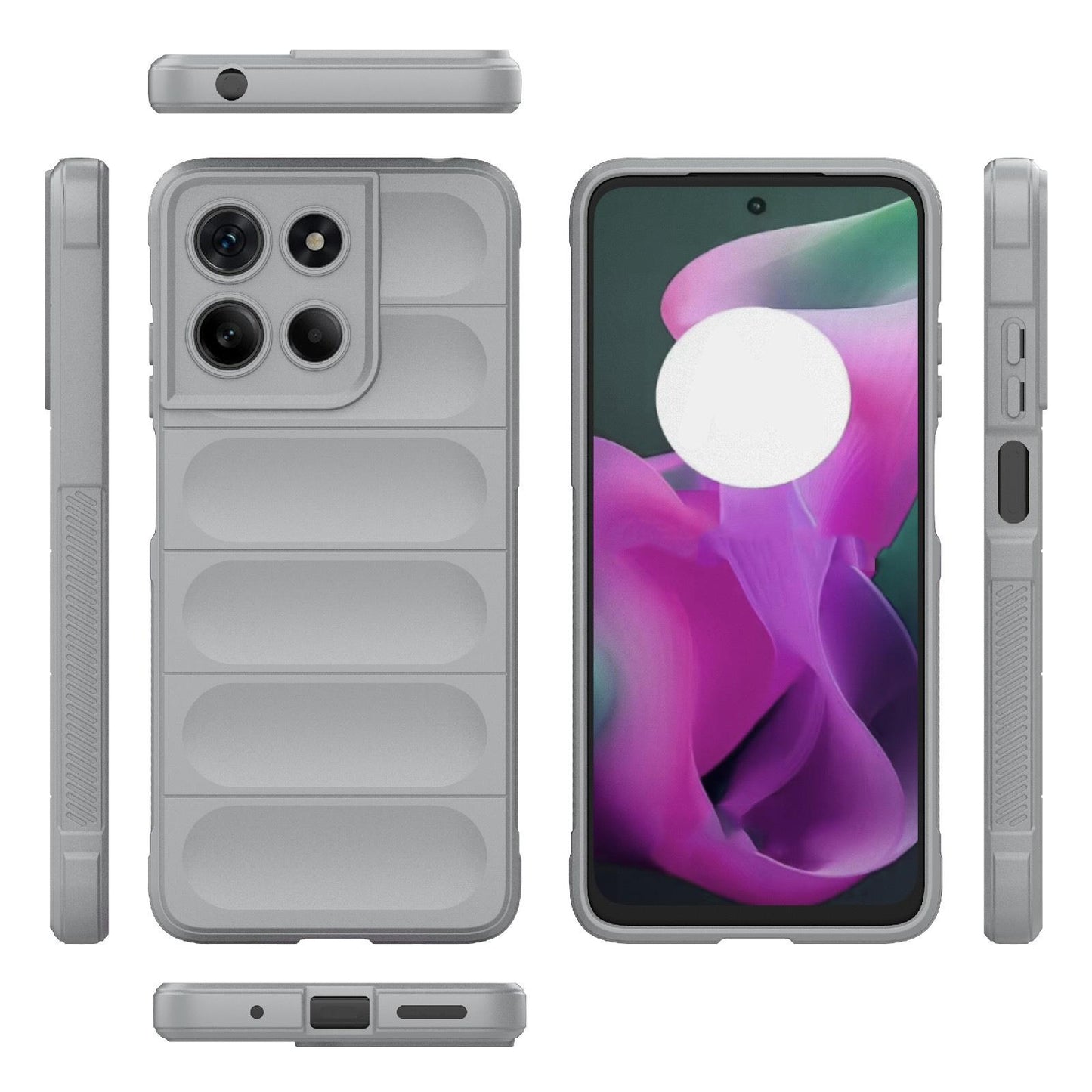 Motorola Moto G15 4G Magic Shield TPU + Flannel Protective Phone Case Cover, Shockproof Scratch Resistant