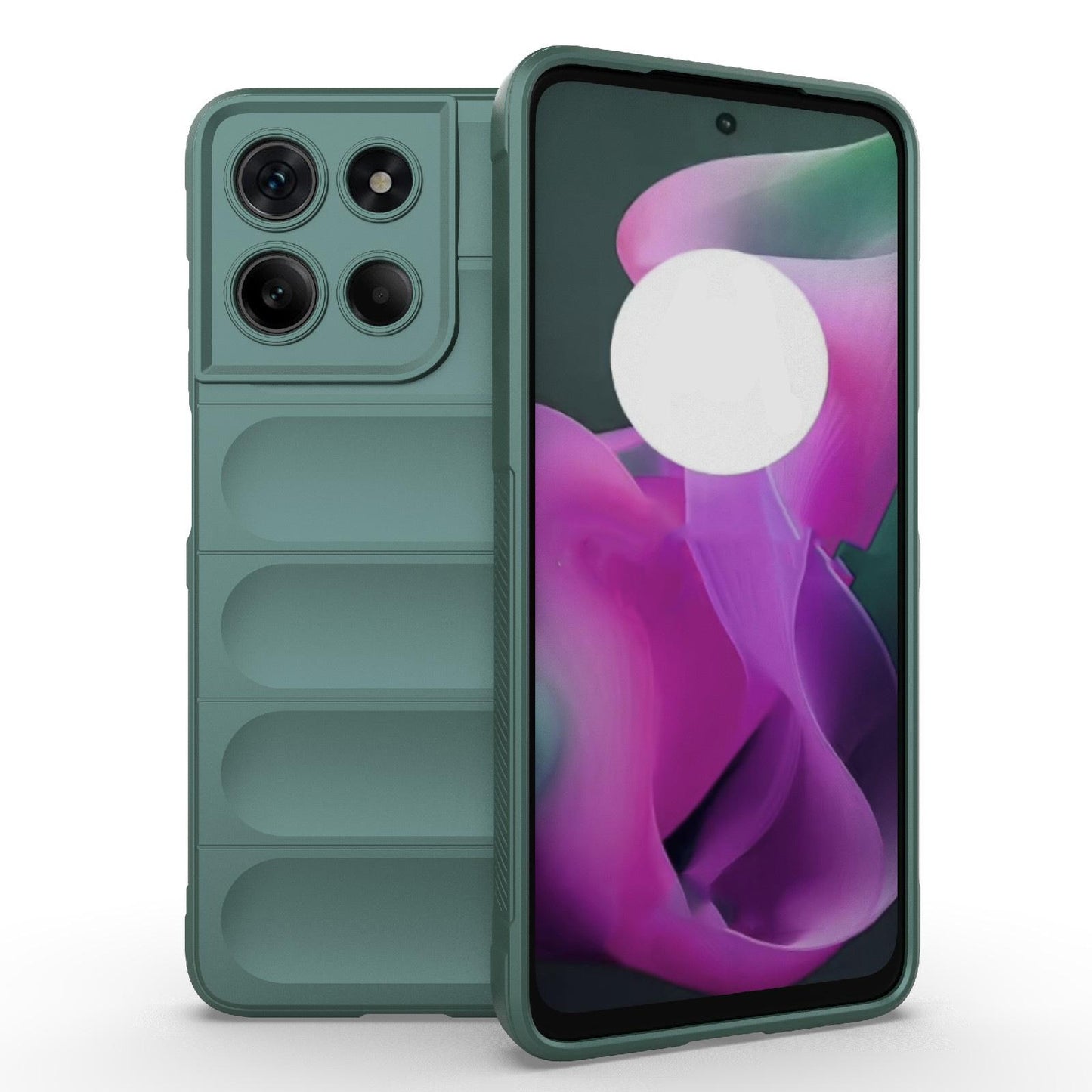 Motorola Moto G15 4G Magic Shield TPU + Flannel Protective Phone Case Cover, Shockproof Scratch Resistant