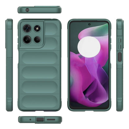 Motorola Moto G15 4G Magic Shield TPU + Flannel Protective Phone Case Cover, Shockproof Scratch Resistant