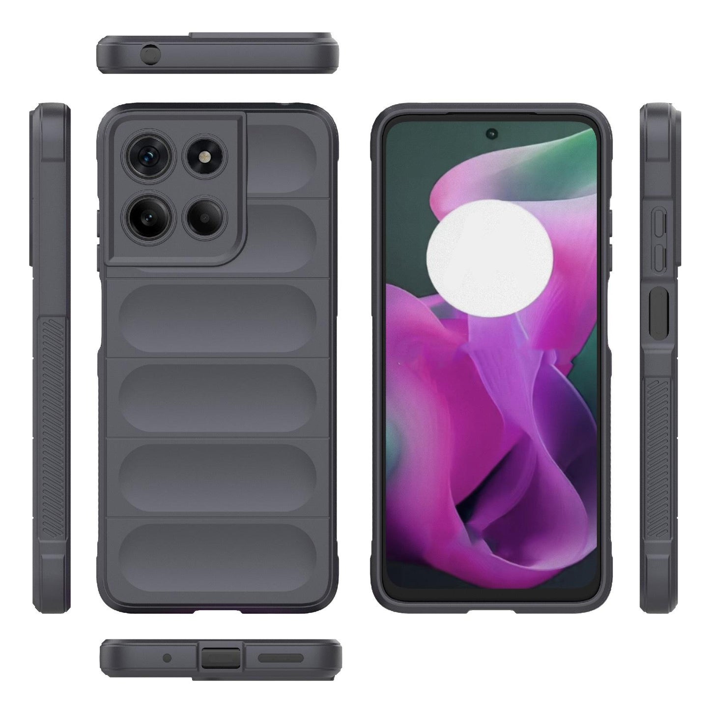 Motorola Moto G15 4G Magic Shield TPU + Flannel Protective Phone Case Cover, Shockproof Scratch Resistant