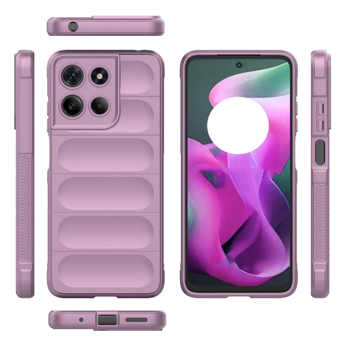 Motorola Moto G15 4G Magic Shield TPU + Flannel Protective Phone Case Cover, Shockproof Scratch Resistant