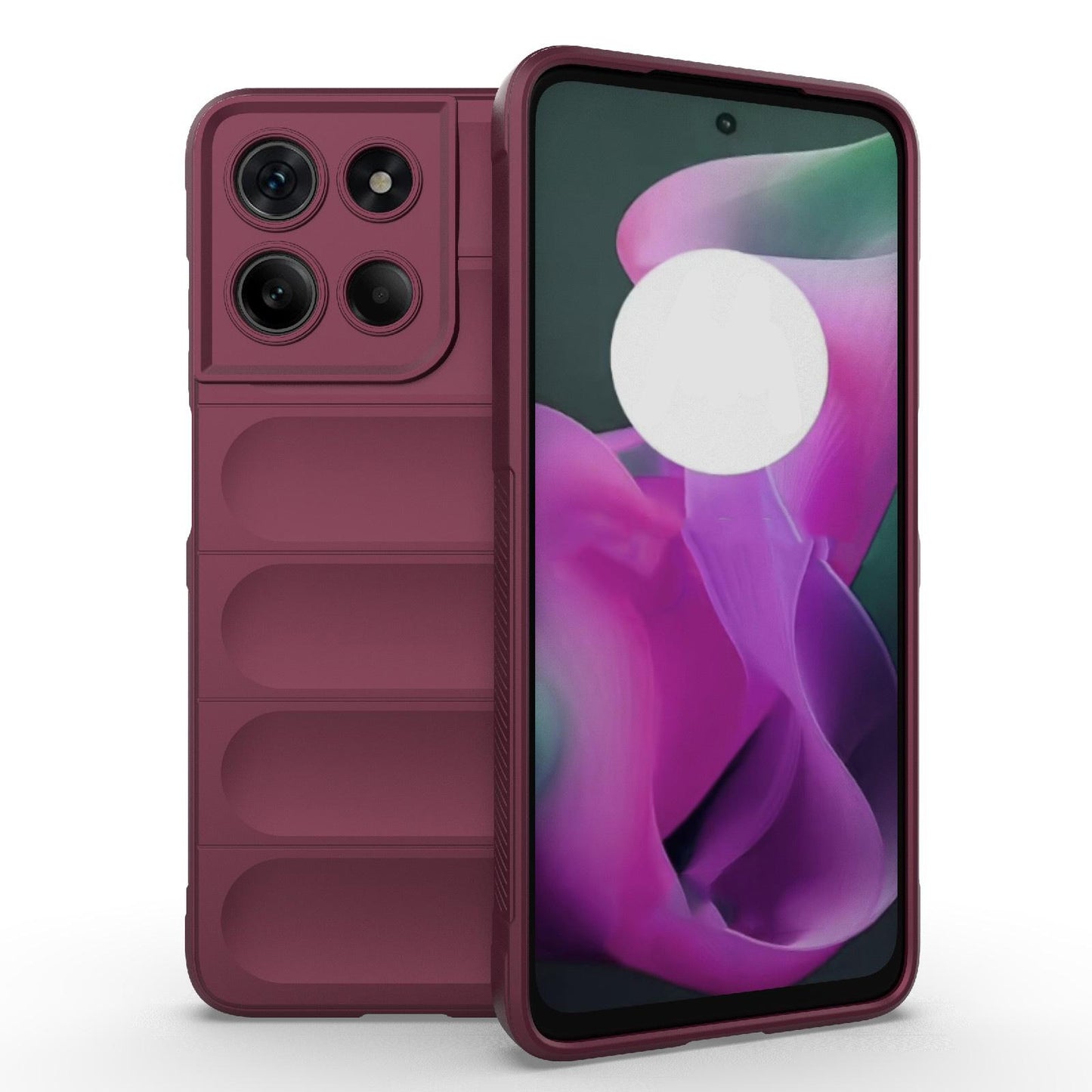 Motorola Moto G15 4G Magic Shield TPU + Flannel Protective Phone Case Cover, Shockproof Scratch Resistant