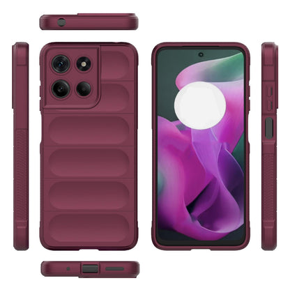 Motorola Moto G15 4G Magic Shield TPU + Flannel Protective Phone Case Cover, Shockproof Scratch Resistant