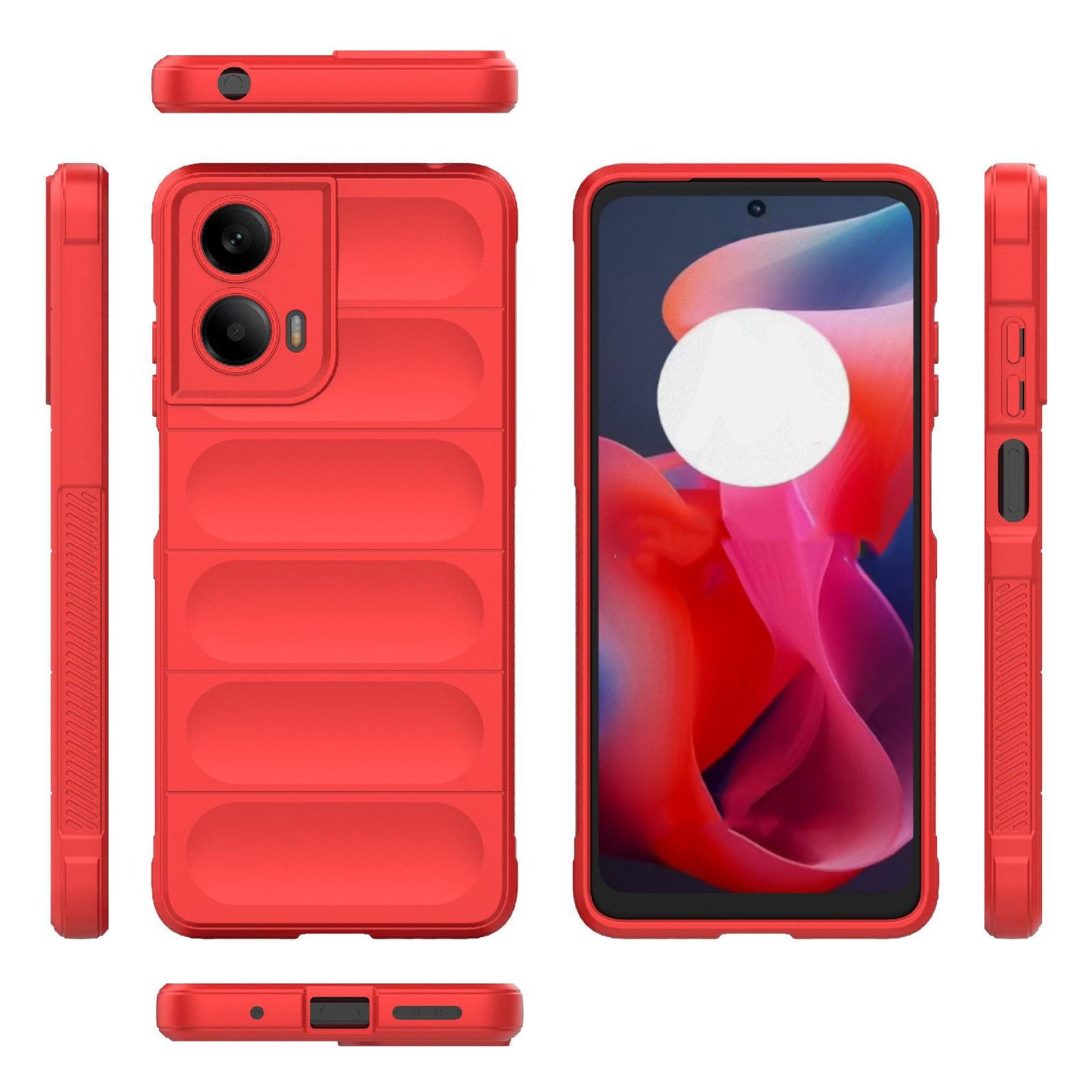 Motorola Moto G24 4G Magic Shield TPU + Flannel Protective Phone Case Cover, Shockproof Scratch Resistant