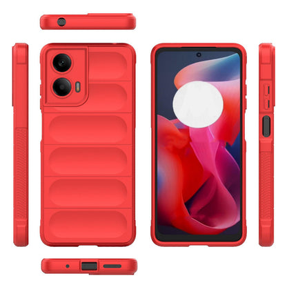 Motorola Moto G24 4G Magic Shield TPU + Flannel Protective Phone Case Cover, Shockproof Scratch Resistant