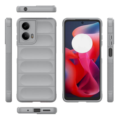 Motorola Moto G24 4G Magic Shield TPU + Flannel Protective Phone Case Cover, Shockproof Scratch Resistant