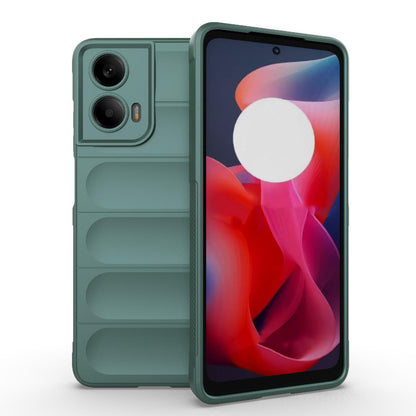 Motorola Moto G24 4G Magic Shield TPU + Flannel Protective Phone Case Cover, Shockproof Scratch Resistant