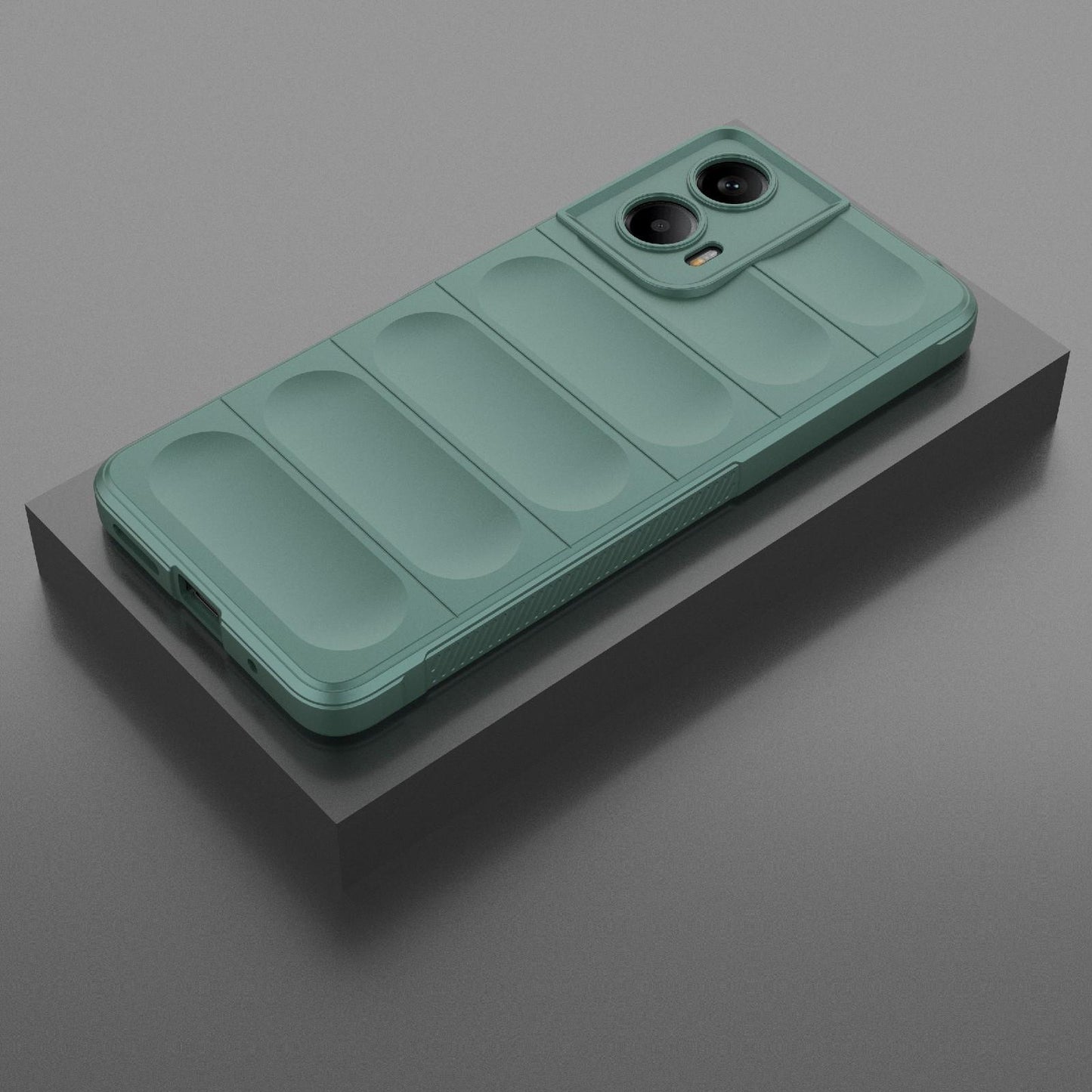Motorola Moto G24 4G Magic Shield TPU + Flannel Protective Phone Case Cover, Shockproof Scratch Resistant