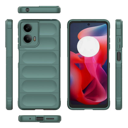 Motorola Moto G24 4G Magic Shield TPU + Flannel Protective Phone Case Cover, Shockproof Scratch Resistant