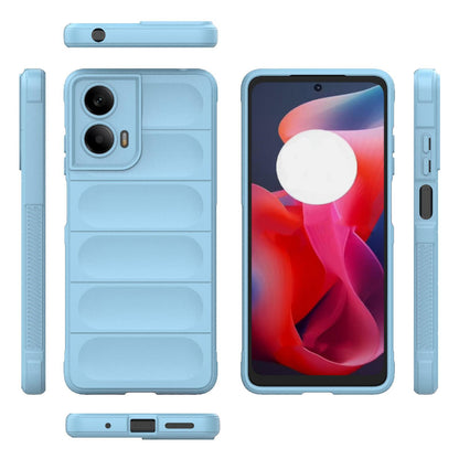 Motorola Moto G24 4G Magic Shield TPU + Flannel Protective Phone Case Cover, Shockproof Scratch Resistant