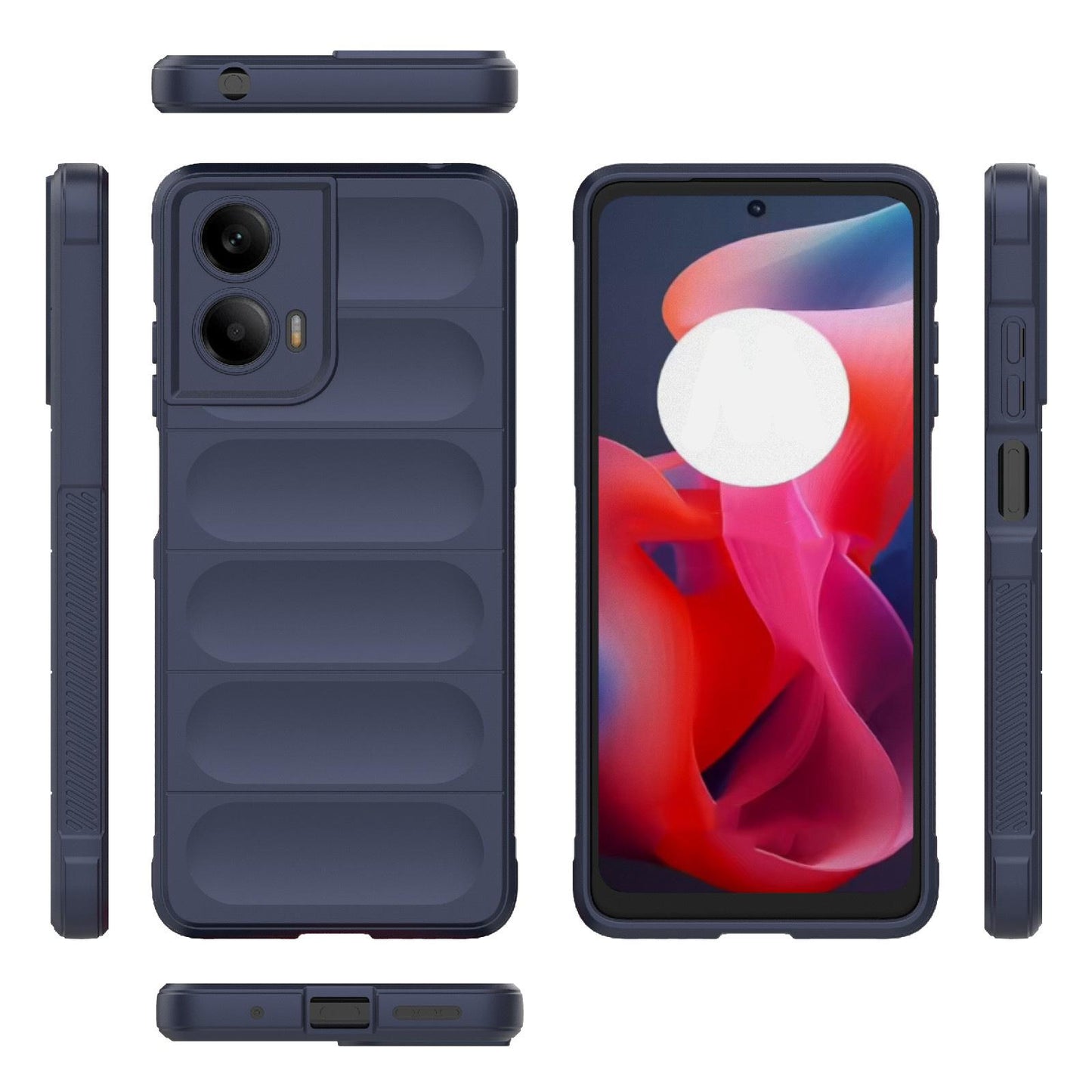 Motorola Moto G24 4G Magic Shield TPU + Flannel Protective Phone Case Cover, Shockproof Scratch Resistant