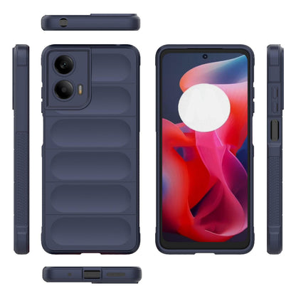 Motorola Moto G24 4G Magic Shield TPU + Flannel Protective Phone Case Cover, Shockproof Scratch Resistant