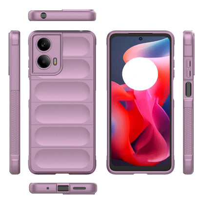 Motorola Moto G24 4G Magic Shield TPU + Flannel Protective Phone Case Cover, Shockproof Scratch Resistant
