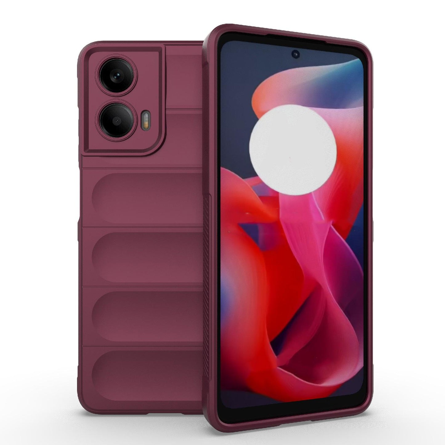 Motorola Moto G24 4G Magic Shield TPU + Flannel Protective Phone Case Cover, Shockproof Scratch Resistant