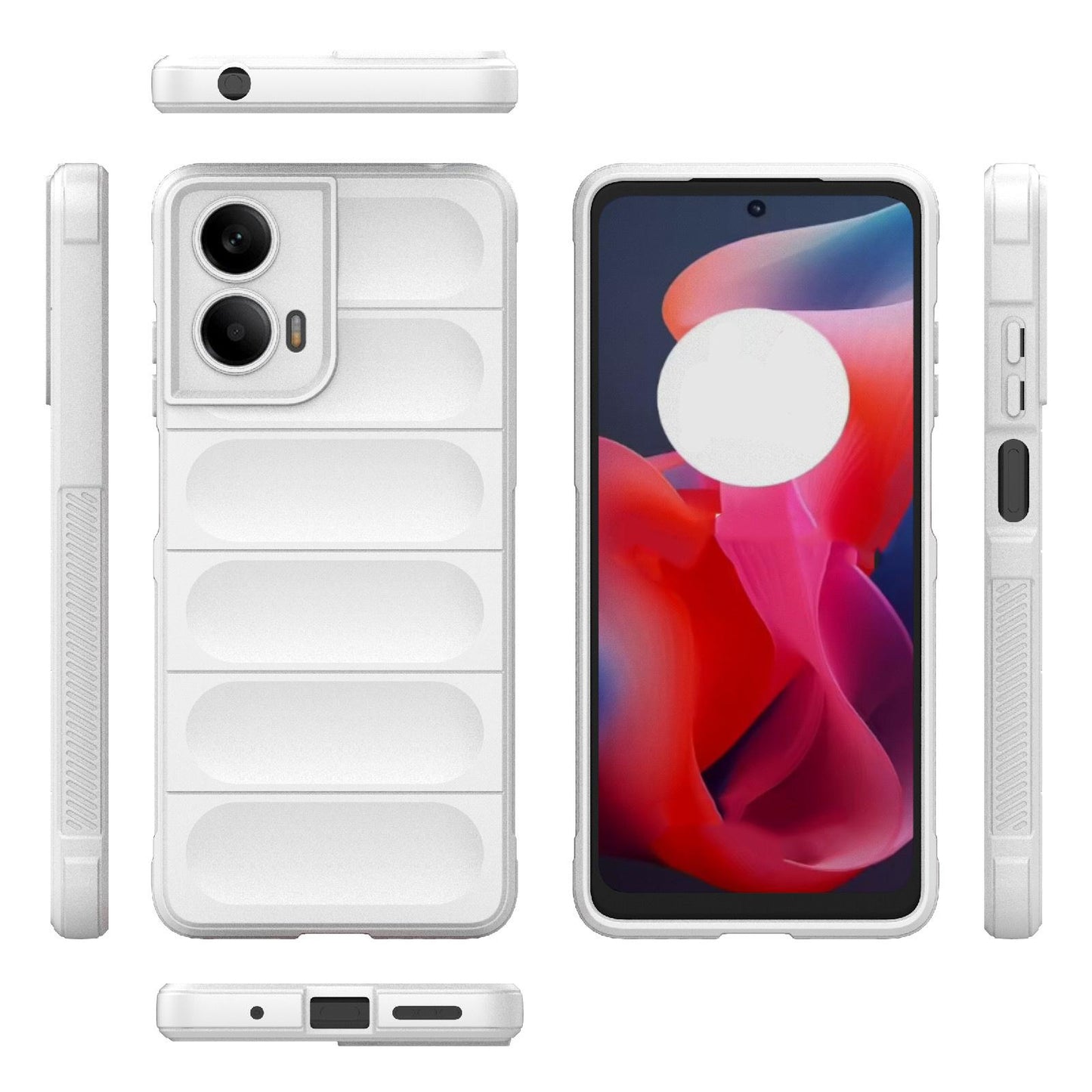 Motorola Moto G24 4G Magic Shield TPU + Flannel Protective Phone Case Cover, Shockproof Scratch Resistant