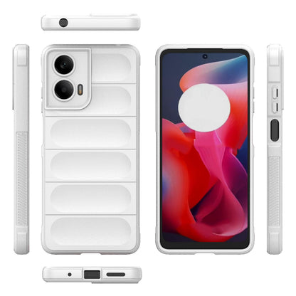 Motorola Moto G24 4G Magic Shield TPU + Flannel Protective Phone Case Cover, Shockproof Scratch Resistant