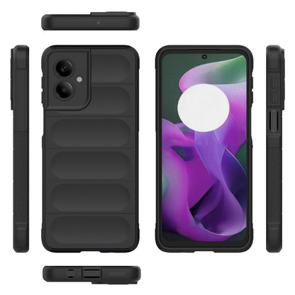 Motorola Moto G55 5G Magic Shield TPU + Flannel Protective Phone Case Cover, Shockproof Scratch Resistant