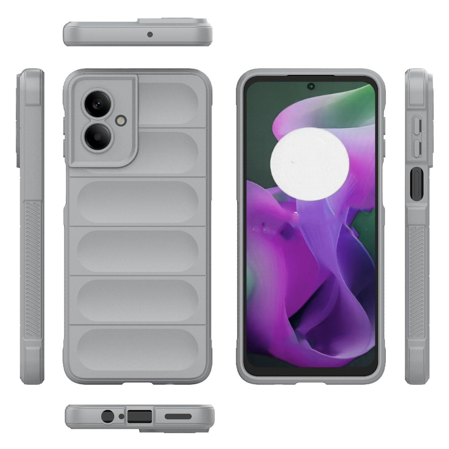 Motorola Moto G55 5G Magic Shield TPU + Flannel Protective Phone Case Cover, Shockproof Scratch Resistant