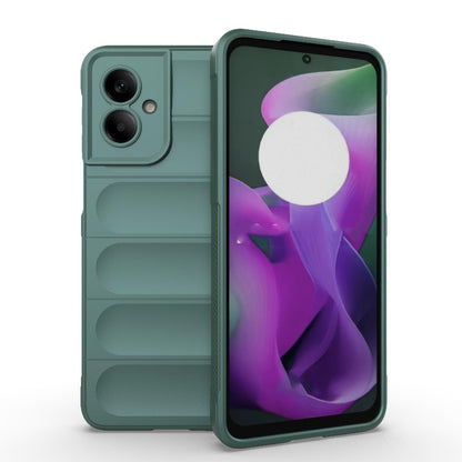 Motorola Moto G55 5G Magic Shield TPU + Flannel Protective Phone Case Cover, Shockproof Scratch Resistant