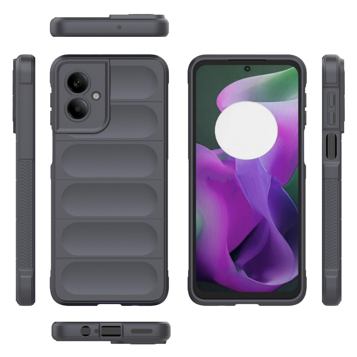 Motorola Moto G55 5G Magic Shield TPU + Flannel Protective Phone Case Cover, Shockproof Scratch Resistant