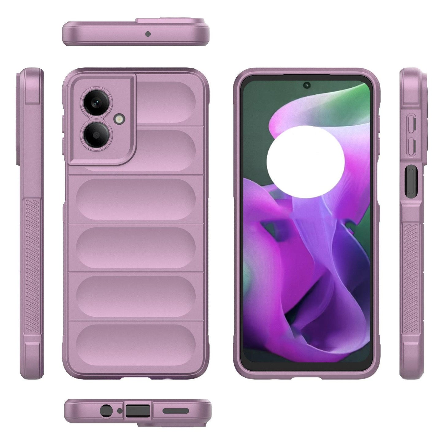 Motorola Moto G55 5G Magic Shield TPU + Flannel Protective Phone Case Cover, Shockproof Scratch Resistant