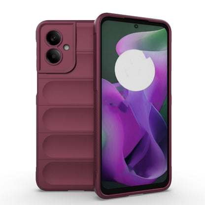 Motorola Moto G55 5G Magic Shield TPU + Flannel Protective Phone Case Cover, Shockproof Scratch Resistant