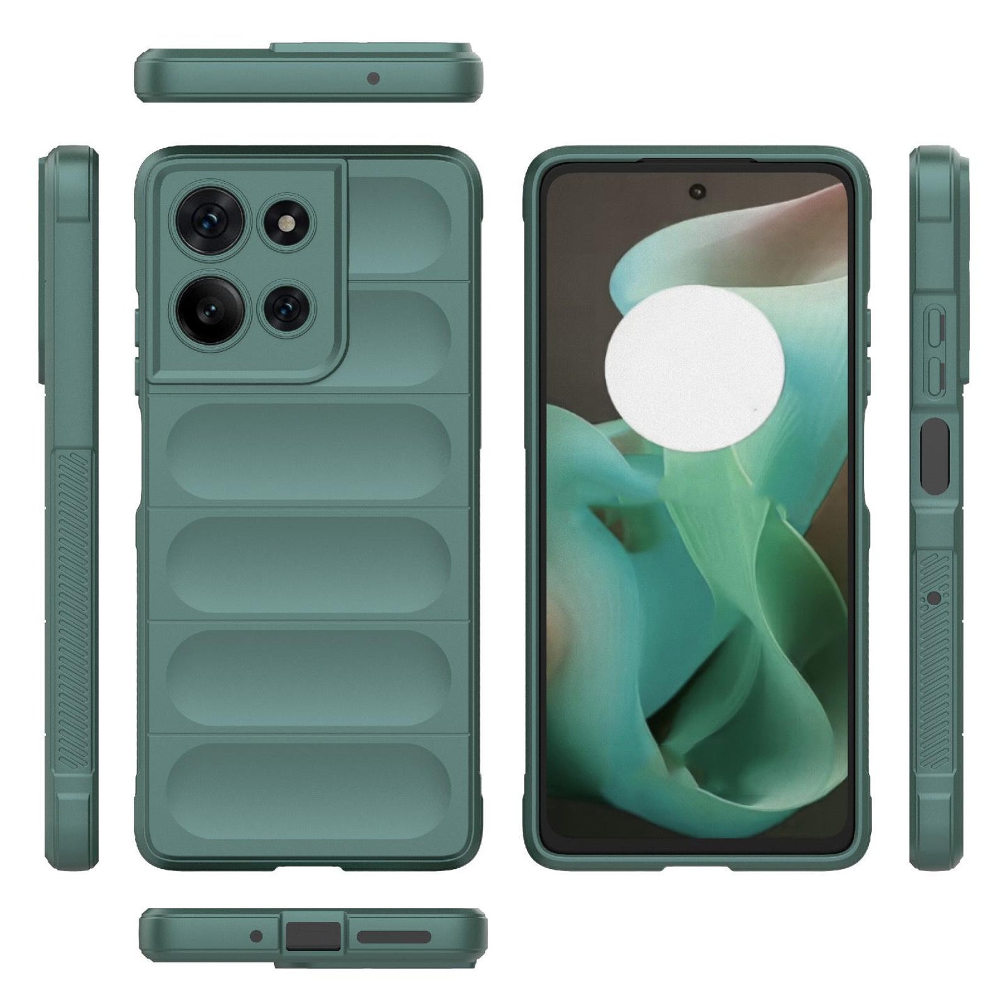 Motorola Moto G75 5G Magic Shield TPU + Flannel Protective Phone Case Cover, Shockproof Scratch Resistant