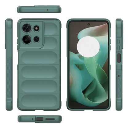 Motorola Moto G75 5G Magic Shield TPU + Flannel Protective Phone Case Cover, Shockproof Scratch Resistant