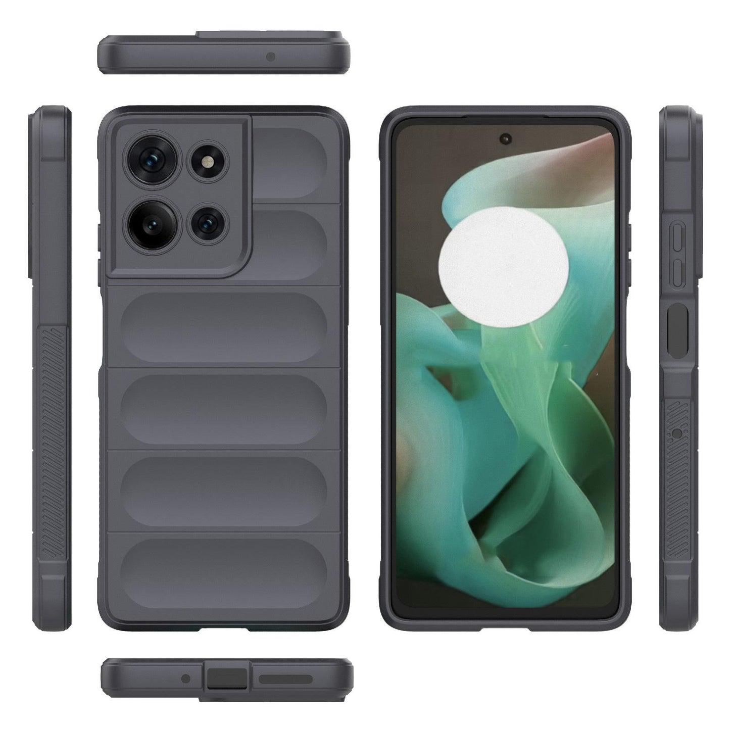 Motorola Moto G75 5G Magic Shield TPU + Flannel Protective Phone Case Cover, Shockproof Scratch Resistant