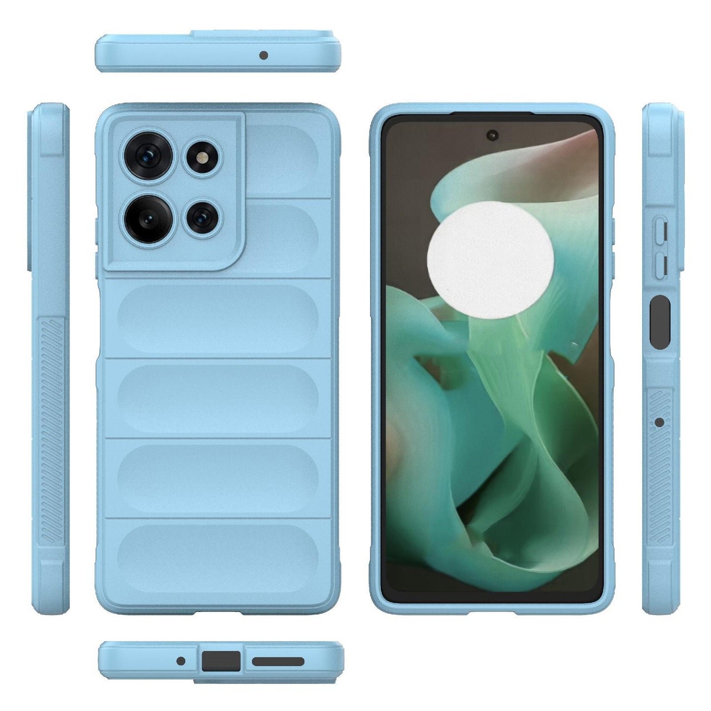 Motorola Moto G75 5G Magic Shield TPU + Flannel Protective Phone Case Cover, Shockproof Scratch Resistant