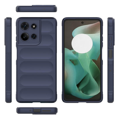 Motorola Moto G75 5G Magic Shield TPU + Flannel Protective Phone Case Cover, Shockproof Scratch Resistant