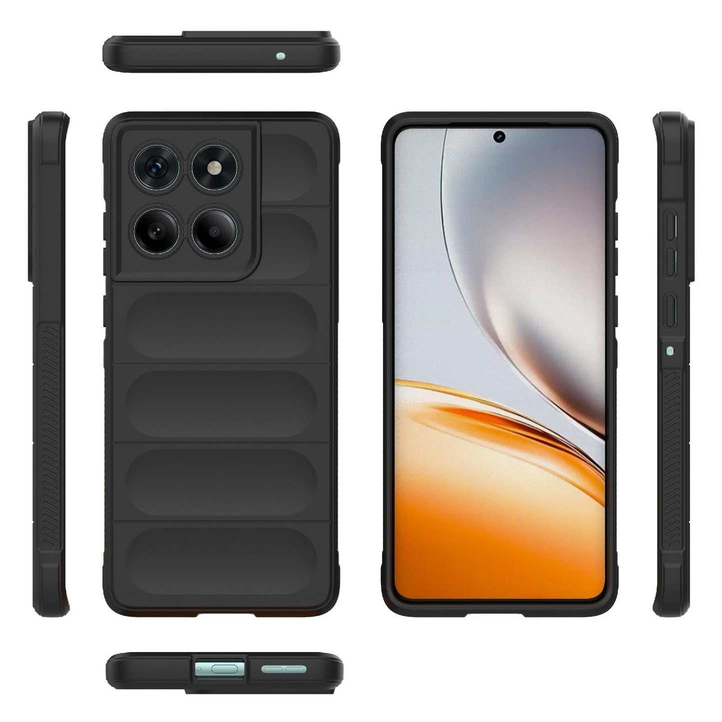 Motorola Edge 60 Fusion 5G Magic Shield TPU + Flannel Protective Phone Case Cover, Shockproof Scratch Resistant