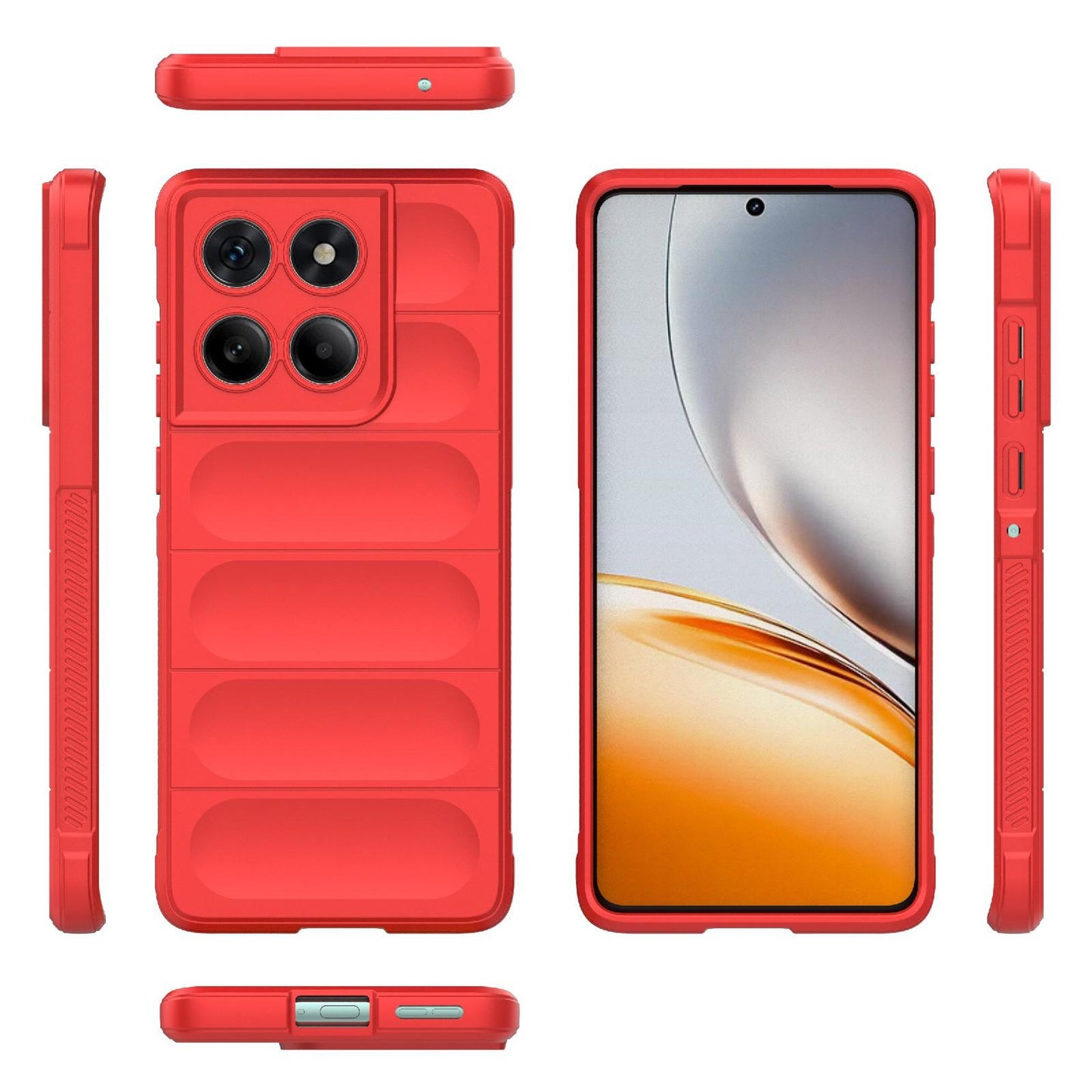 Motorola Edge 60 Fusion 5G Magic Shield TPU + Flannel Protective Phone Case Cover, Shockproof Scratch Resistant