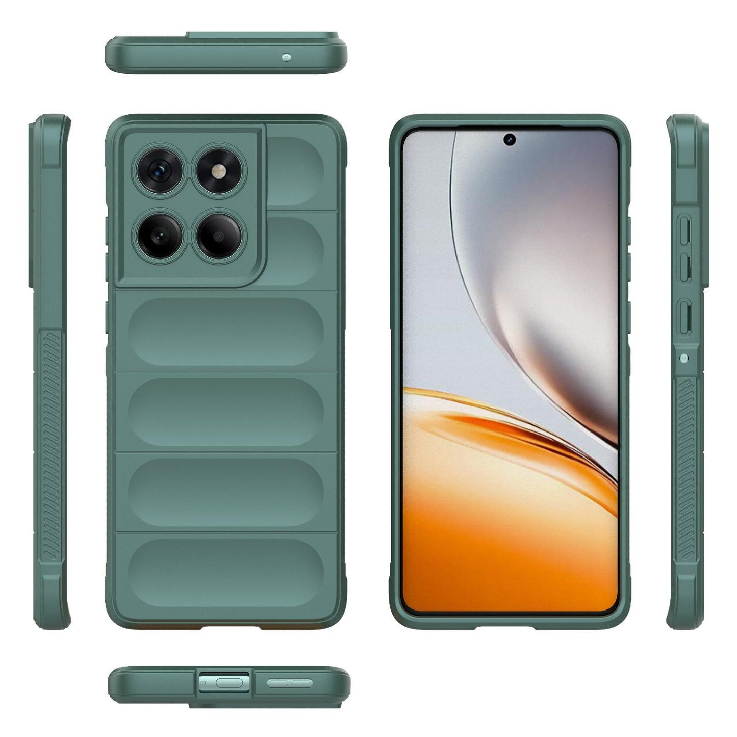 Motorola Edge 60 Fusion 5G Magic Shield TPU + Flannel Protective Phone Case Cover, Shockproof Scratch Resistant