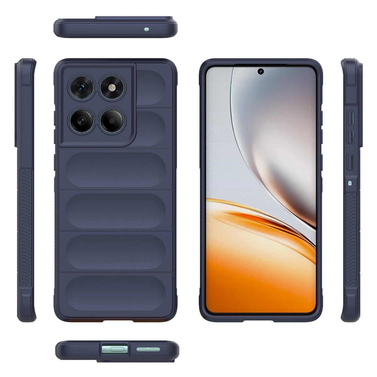 Motorola Edge 60 Fusion 5G Magic Shield TPU + Flannel Protective Phone Case Cover, Shockproof Scratch Resistant