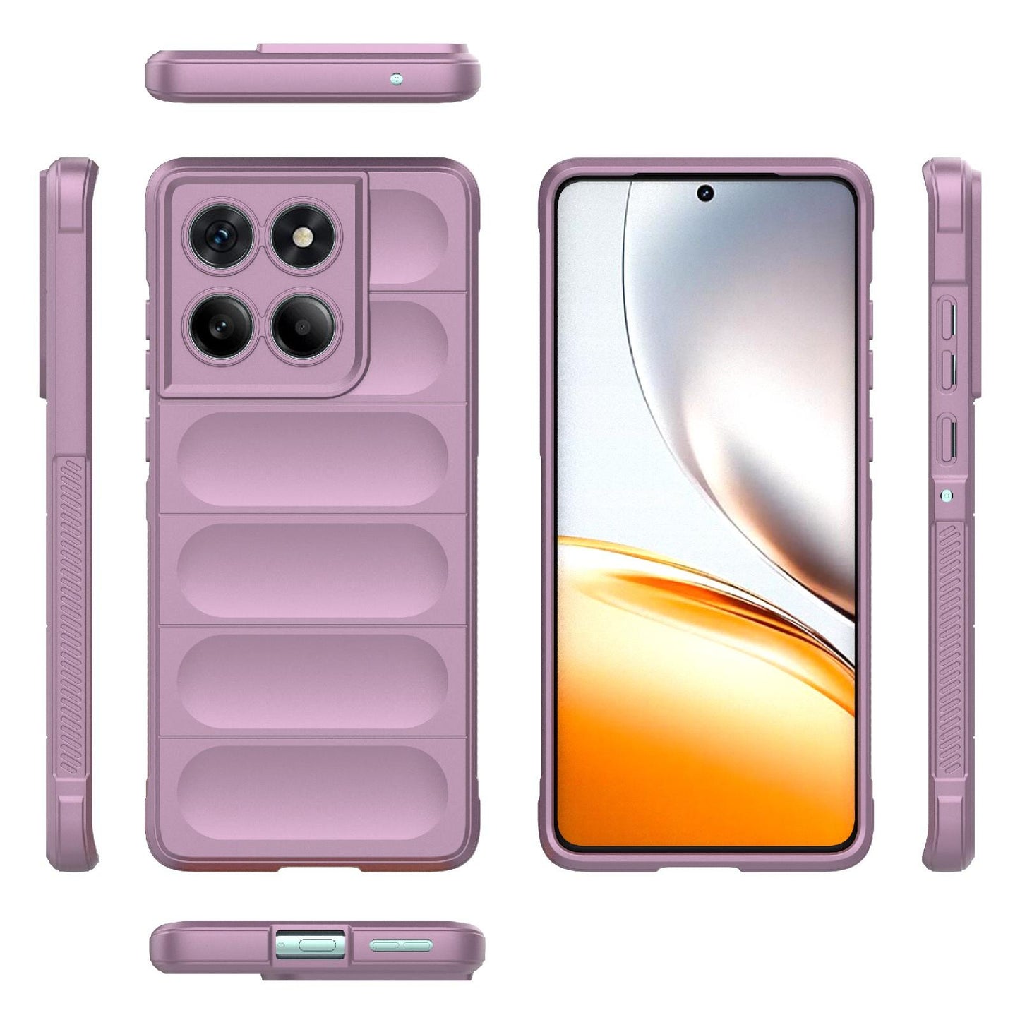 Motorola Edge 60 Fusion 5G Magic Shield TPU + Flannel Protective Phone Case Cover, Shockproof Scratch Resistant