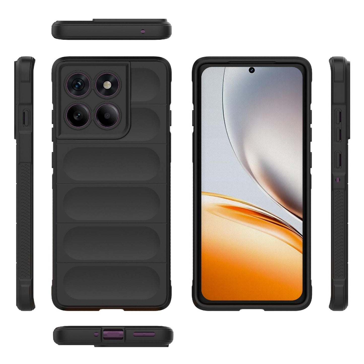 Motorola Edge 60 Pro 5G Magic Shield TPU + Flannel Protective Phone Case Cover, Shockproof Scratch Resistant