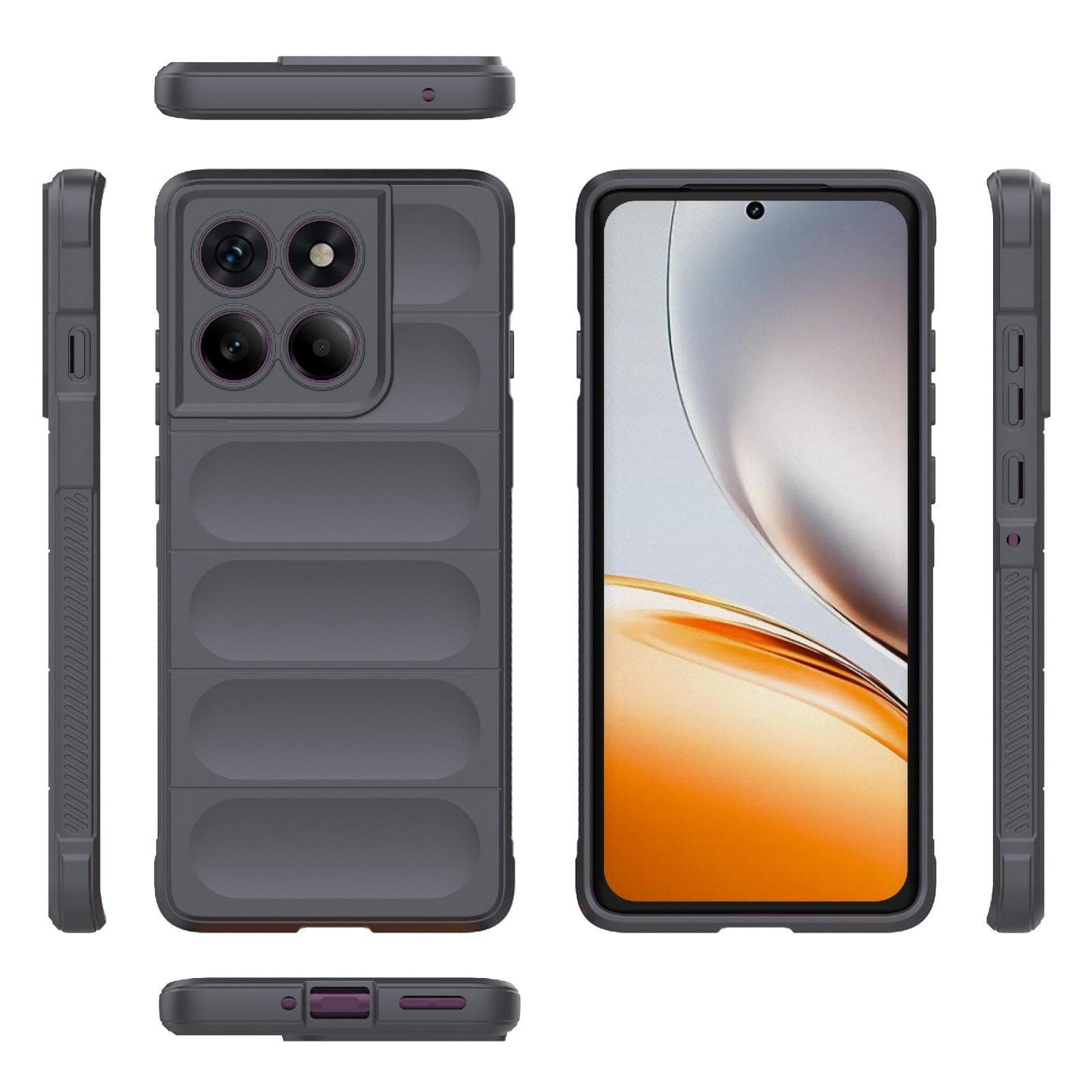 Motorola Edge 60 Pro 5G Magic Shield TPU + Flannel Protective Phone Case Cover, Shockproof Scratch Resistant
