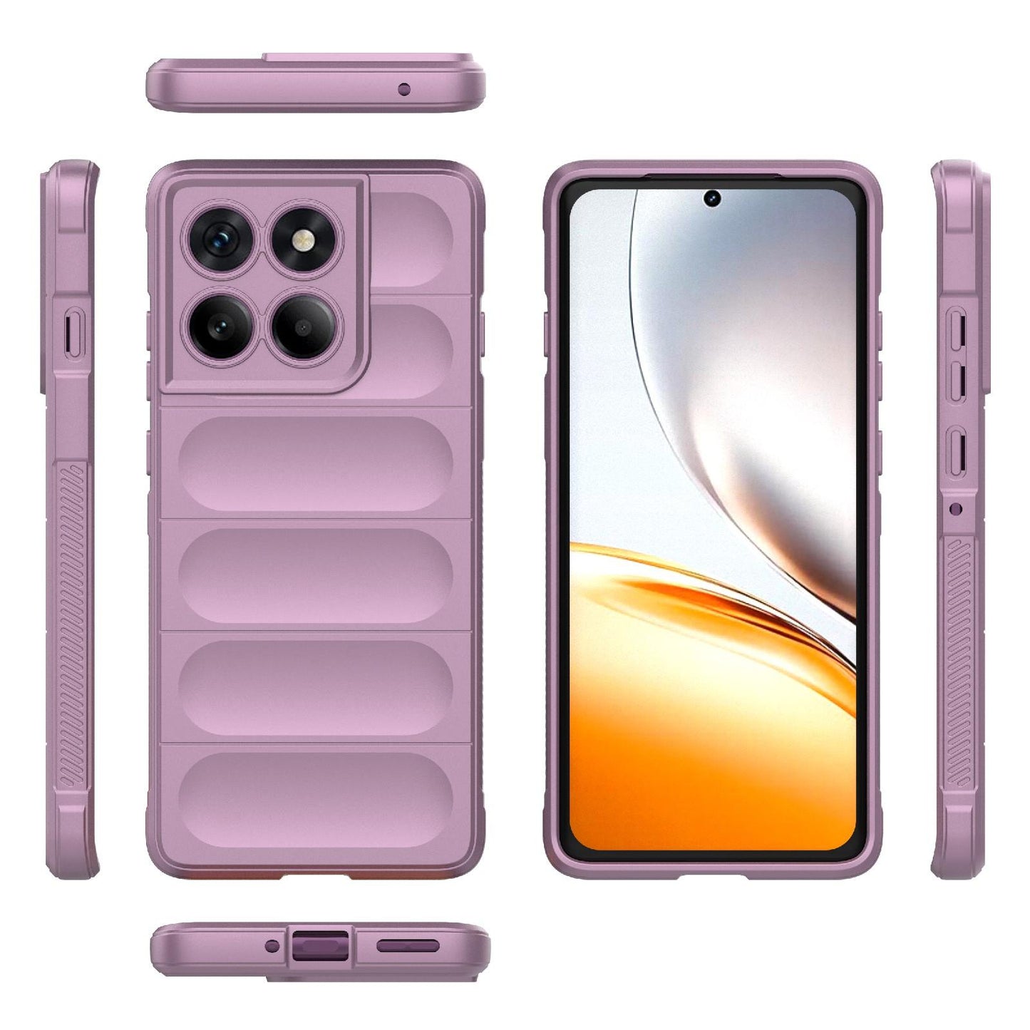 Motorola Edge 60 Pro 5G Magic Shield TPU + Flannel Protective Phone Case Cover, Shockproof Scratch Resistant