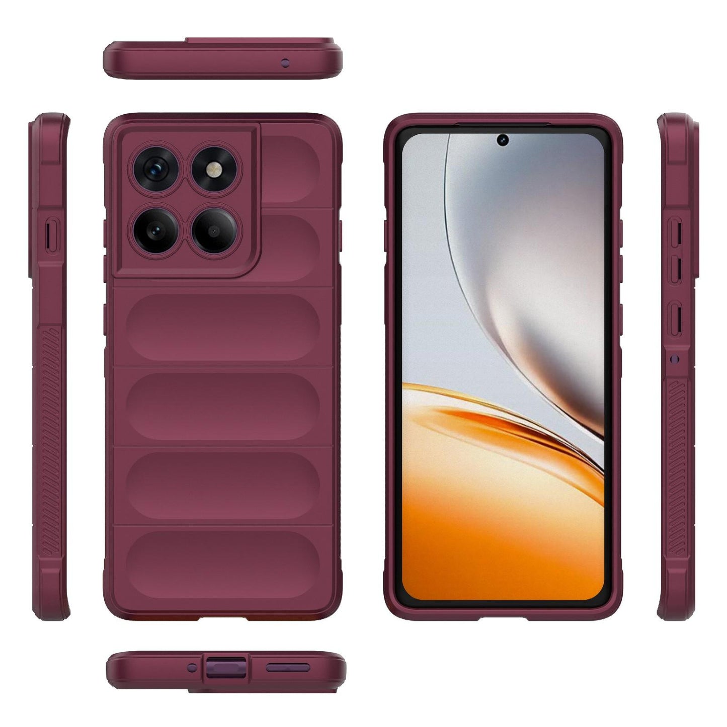Motorola Edge 60 Pro 5G Magic Shield TPU + Flannel Protective Phone Case Cover, Shockproof Scratch Resistant
