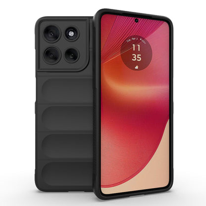 Motorola Moto G56 5G Magic Shield TPU + Flannel Protective Phone Case Cover, Shockproof Scratch Resistant