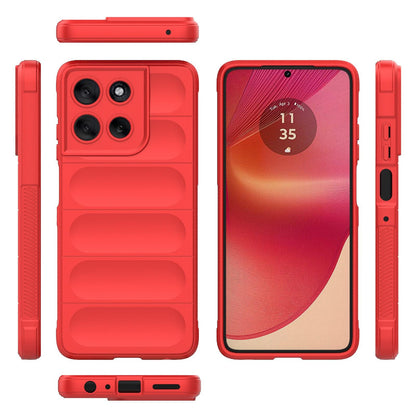 Motorola Moto G56 5G Magic Shield TPU + Flannel Protective Phone Case Cover, Shockproof Scratch Resistant