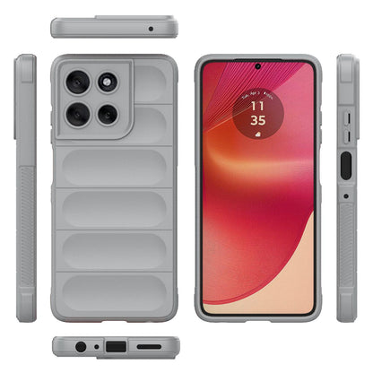 Motorola Moto G56 5G Magic Shield TPU + Flannel Protective Phone Case Cover, Shockproof Scratch Resistant