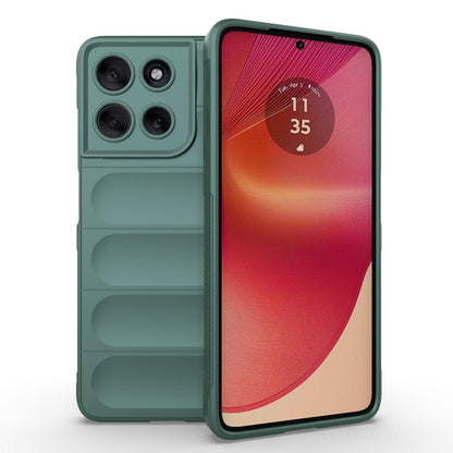 Motorola Moto G56 5G Magic Shield TPU + Flannel Protective Phone Case Cover, Shockproof Scratch Resistant