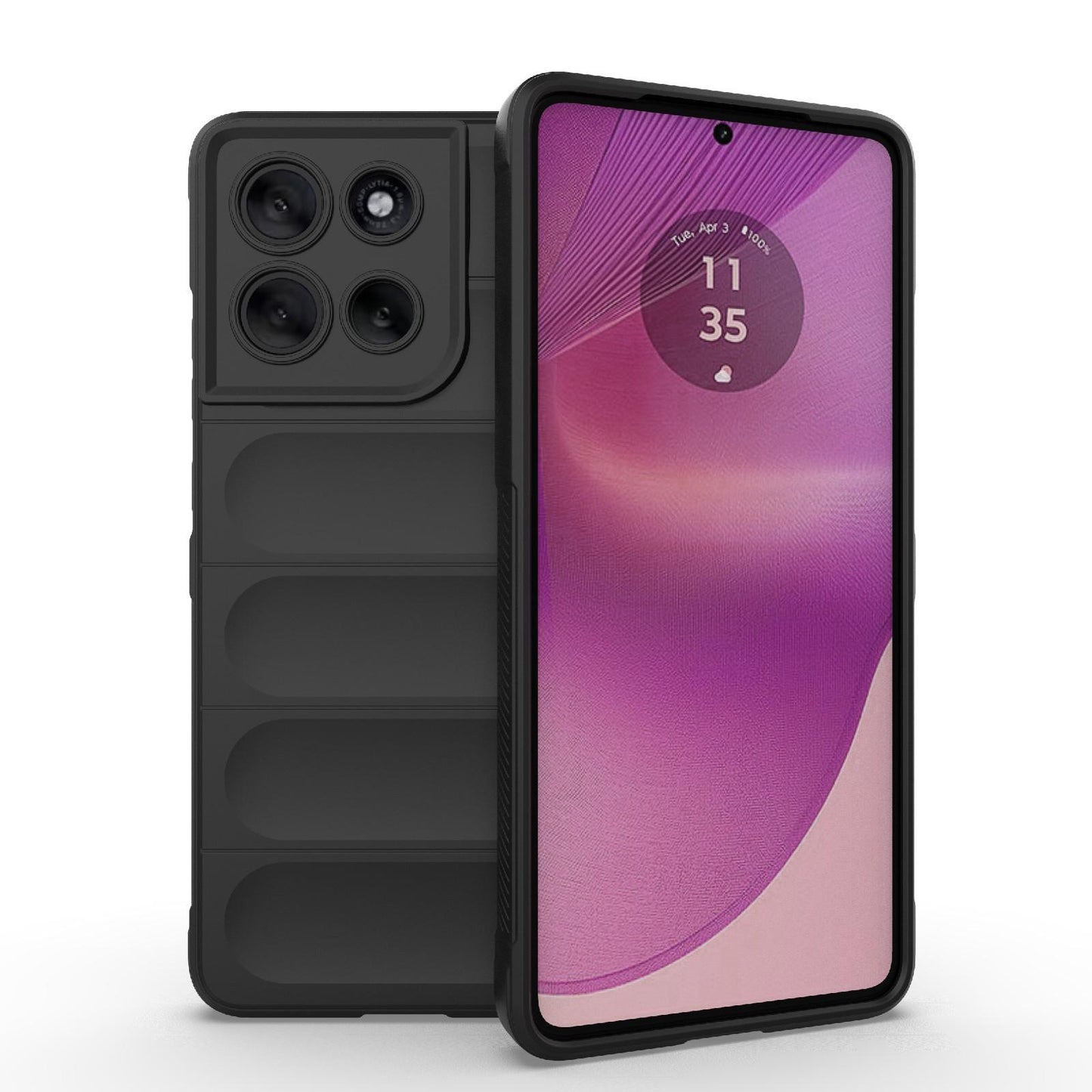 Motorola Moto G86 5G Magic Shield TPU + Flannel Protective Phone Case Cover, Shockproof Scratch Resistant