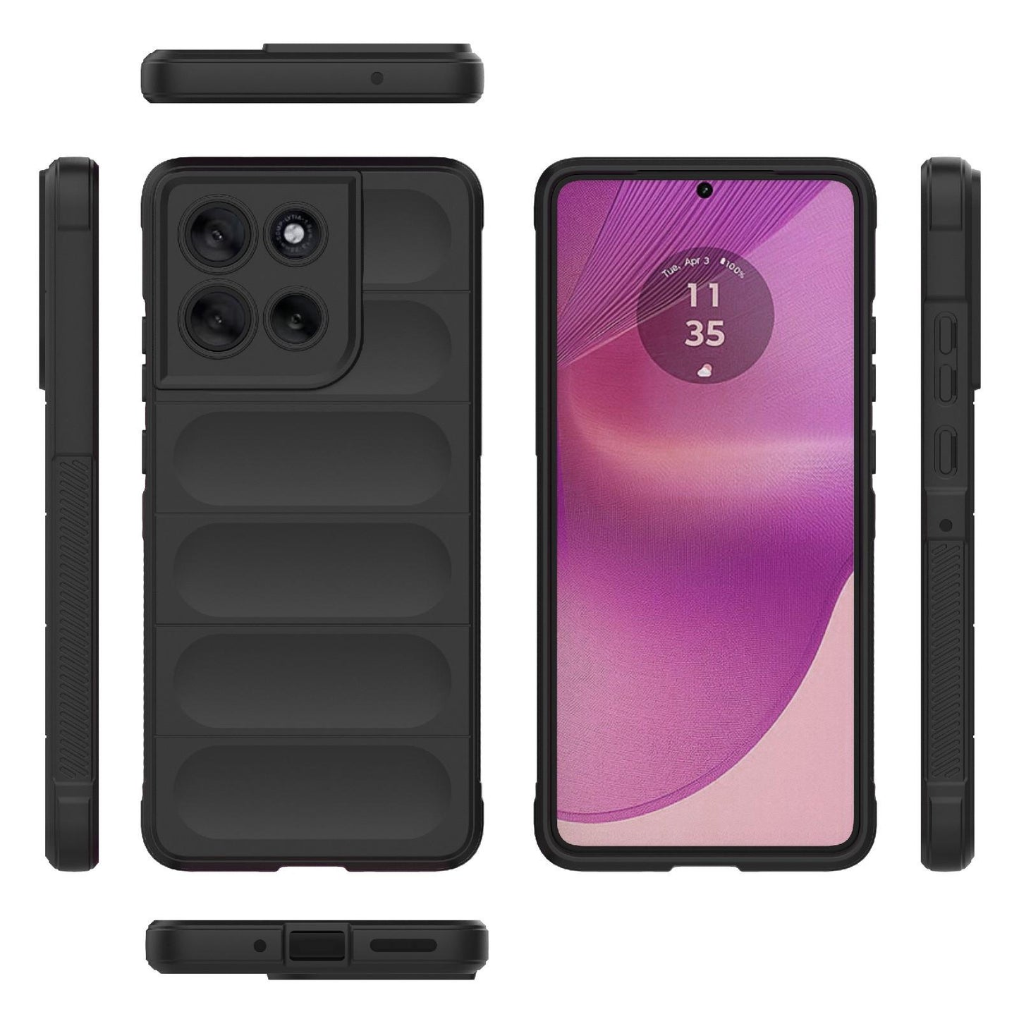 Motorola Moto G86 5G Magic Shield TPU + Flannel Protective Phone Case Cover, Shockproof Scratch Resistant