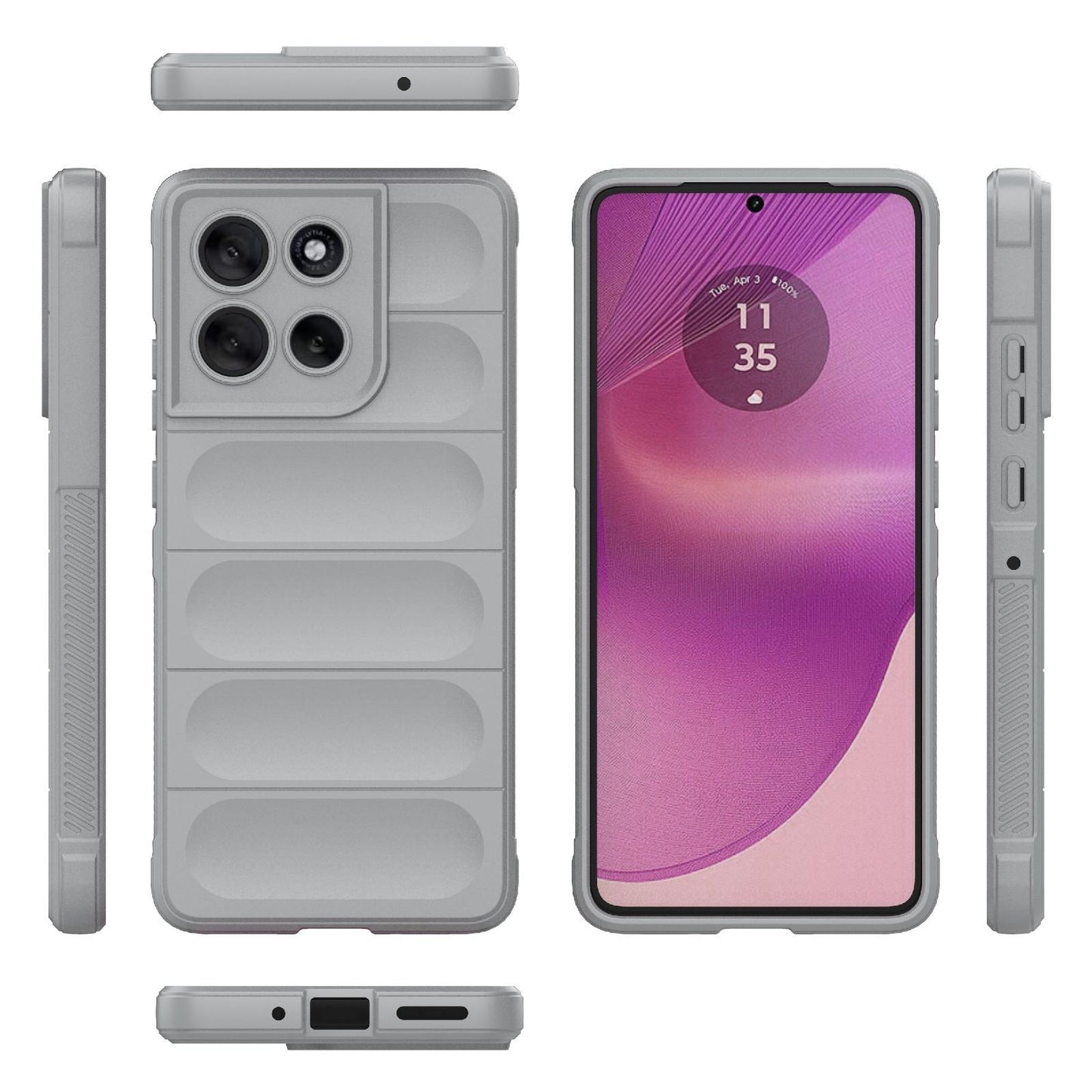 Motorola Moto G86 5G Magic Shield TPU + Flannel Protective Phone Case Cover, Shockproof Scratch Resistant