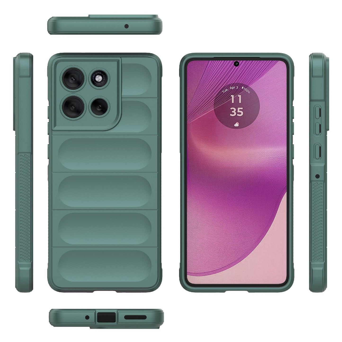 Motorola Moto G86 5G Magic Shield TPU + Flannel Protective Phone Case Cover, Shockproof Scratch Resistant